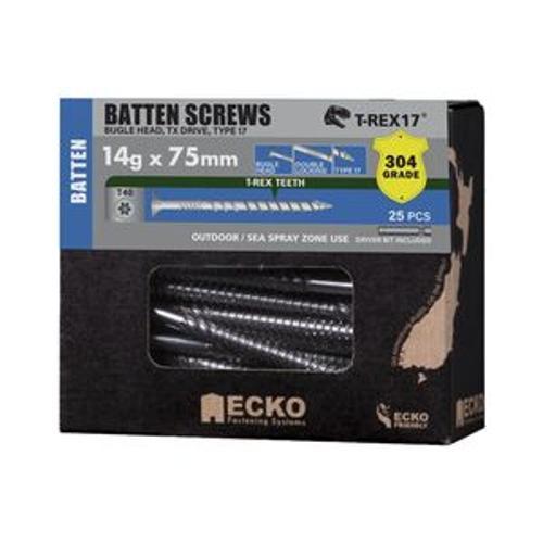 T-REX17 Batten Screw SS T304 - Ecko 14g x 75mm
