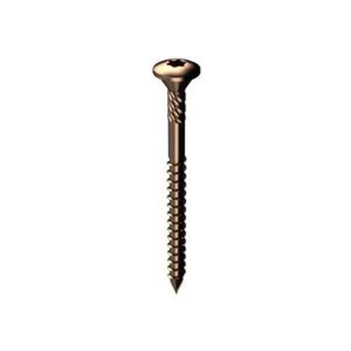 Sharks Tooth Deck Screw Bronze Raised Head - Bremick 10g 75mm 100pk