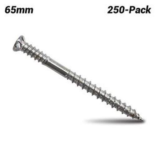 Decking Screws Cylindrical Head T20 Torx Drive 10g 65mm Stainless Steel T316 250