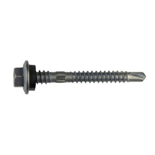 Top Grip Self Drilling Screw for Metal with Seal 12g x 39mm Hex Head B8 Coated