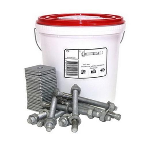 Thru Bolt Stud Anchor with Square Washer M12 x - SESTO 135mm Galvanised 100 Pack