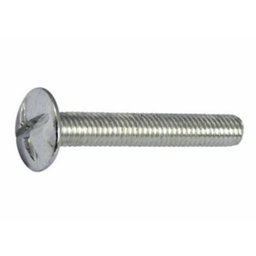 Machine Screw 3/16in x 18mm Mushroom Head Slotted/Phillips Drive Zinc Plated