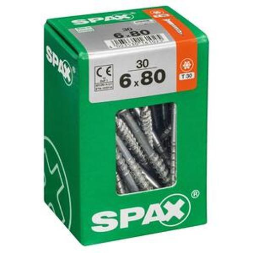 Flat Countersunk Screw WIROX T30 6 x - SPAX 80mm Partial Thread