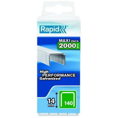 Tacker Staples 140/14 - RAPID 14mm Galvanised 2000 Pack