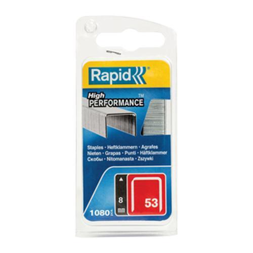 Staples 53/8 8mm Galvanised Fine Wire 1080 pack - Rapid