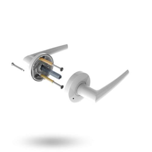 Velocity Standard Rose Series Lever Set Satin Chrome Pearl L2 DP LVEL2/L2SPDP
