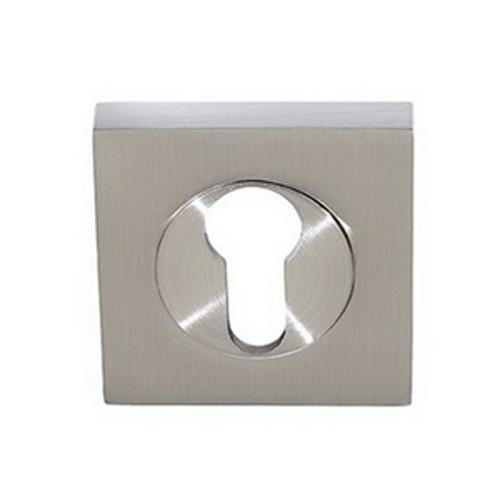 Euro Escutcheon Square - Windsor Hardware 54mm Brushed Nickel Pair