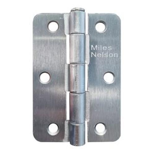 Radius Butt Hinge 90mm x 60mm Loose Pin Satin Chrome - Miles Nelson