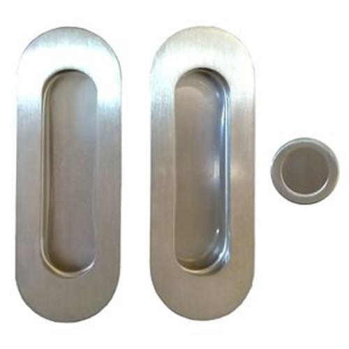 Oval Round Edge Flush Pull Kit Stainless Steel 224SS - Miles Nelson