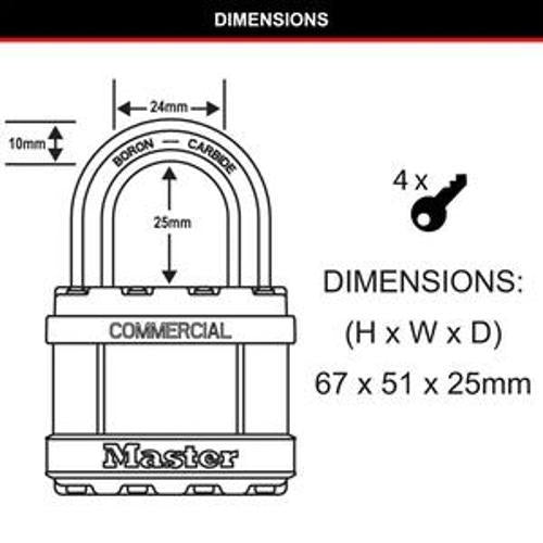 Padlock Stainless Steel - Master Lock 51mm