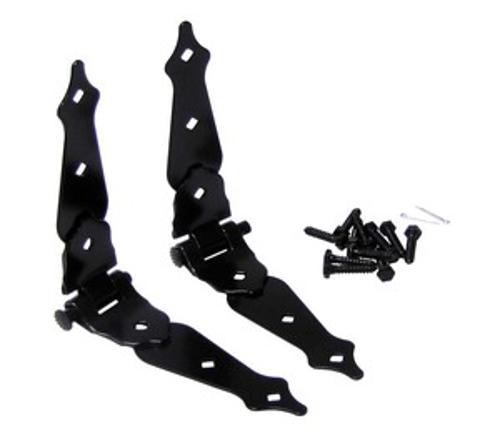 Strap Hinge 200mm Ornamental Heavy Duty Black 2-Pack BSH-200D - Gartner