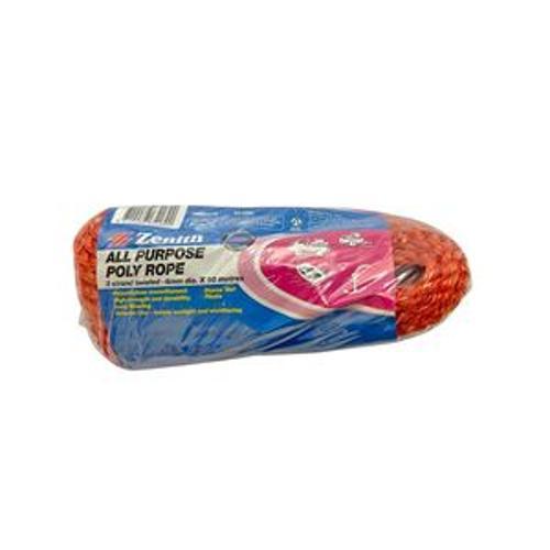 Poly Rope 3 Strand Twisted Polyethylene - Zenith 6mm x 10m