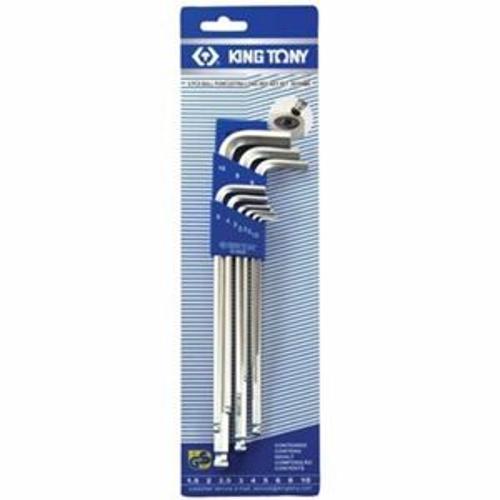 Ball Point Hex Key Set Extra Long 9 Piece - King Tony