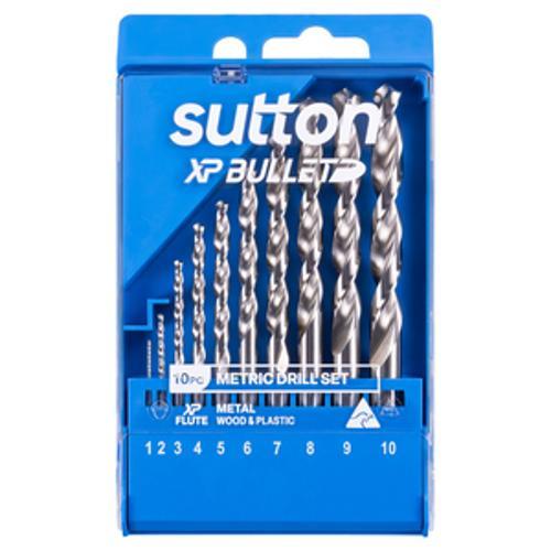 XP Bullet Jobber Drill Bit Set HSS 1-10mm 10 Piece - Sutton