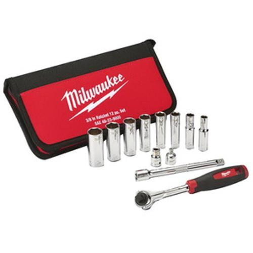3/8 inch Drive Imperial Ratchet and Socket 12 Piece Set - Milwaukee