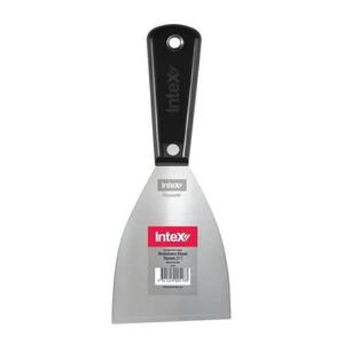 PlasterX Splayed Scraper with Nylon Handle Stainless Steel - Intex 76mm
