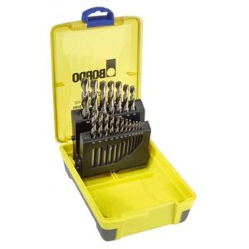 1-10mm 19-Piece Metric Drill Bit Set - Bordo