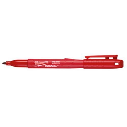 INKZALL Red Permanent Fine Tip Industrial Marker - Milwaukee