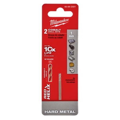 Red Helix Cobalt Drill Bit - Milwaukee 1mm 2 pack