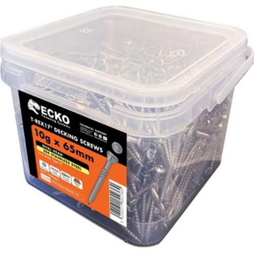 T-Rex17 10Gx65MM Oval Head Type 17 Decking Screw 304 Ss - Ecko