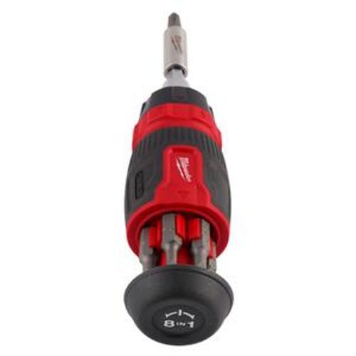 Ratcheting Compact Screwdriver Multi-Bit 8in1 - Milwaukee