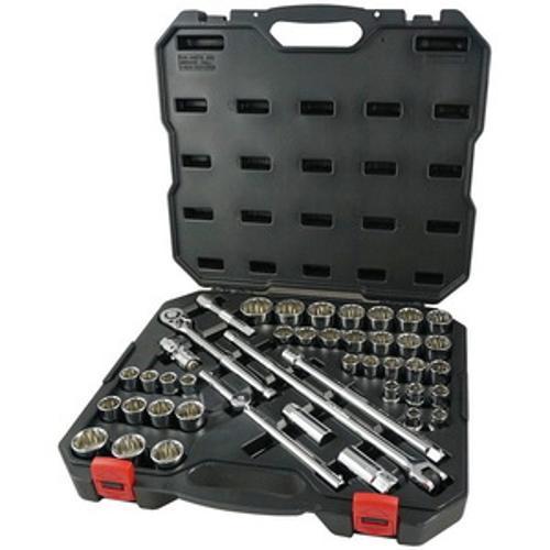44 Piece Metric/Imperial Comb Socket Set 1/2 Inch - POWERBUILT