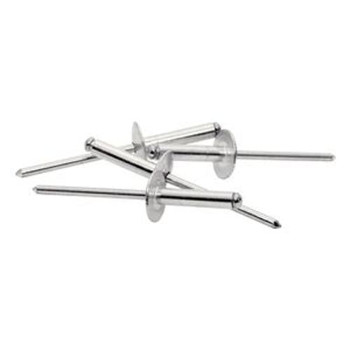 Rivets 4.8 20mm Aluminium XL Wide Head and Drill 25 Pack - RAPID
