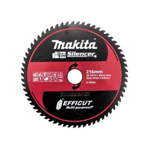 Saw Blade Efficut Multi Purpose - Makita 216mm x 30mm x 63T E-16922
