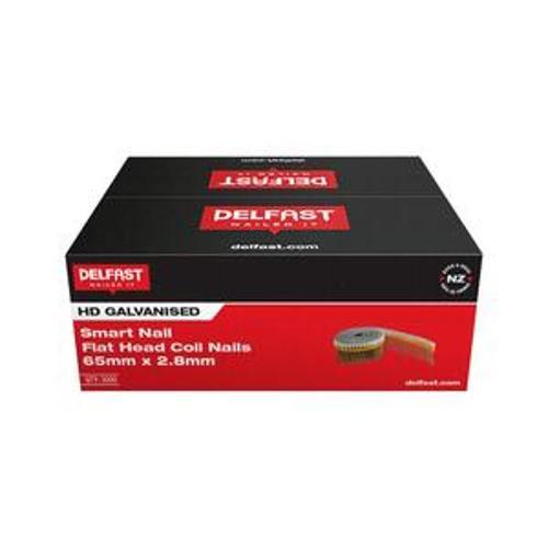 SmartNail Gasless Coil Nail - Delfast 65mm Ring Galvanised 3000 Box FN-SN65RG