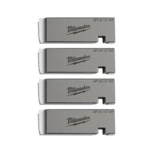Universal Pipe Threading Die Set High Speed NPT 1/2-3/4 Inch - Milwaukee