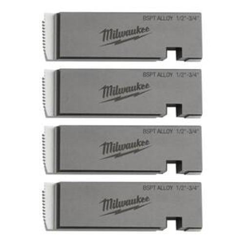 Universal Pipe Threading Die Set Alloy BSPT 1/2 - 3/4 Inch - Milwaukee