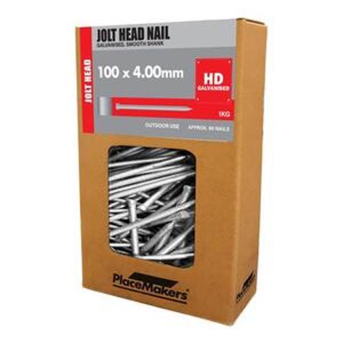 Nail Galvanised Jolt Head Smooth 100 x - PlaceMakers 4.00mm 1kg