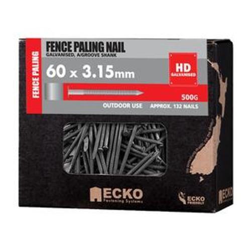 Nail Fence Paling Galvanised Annular Grooved 60 x - Ecko 3.15mm 500g