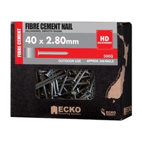 Nail Galvanised Fibre Cement Smooth 40 x - Ecko 2.80mm 500g