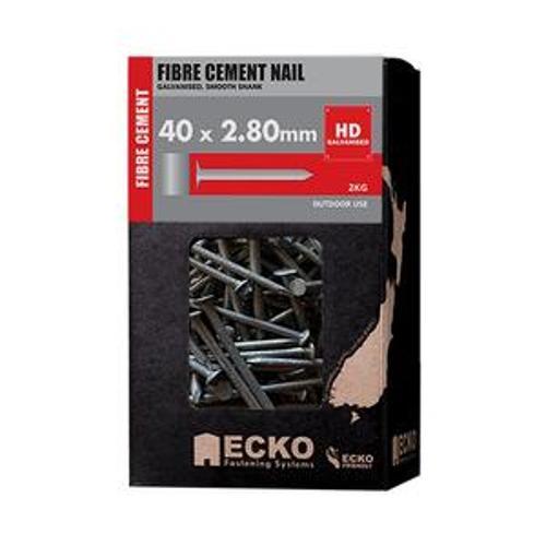 Nail Galvanised Fibre Cement Smooth 40 x - Ecko 2.80mm 2kg