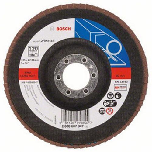 Angled Flap Disc For Metal 125X22.23MM 120Grit - Bosch