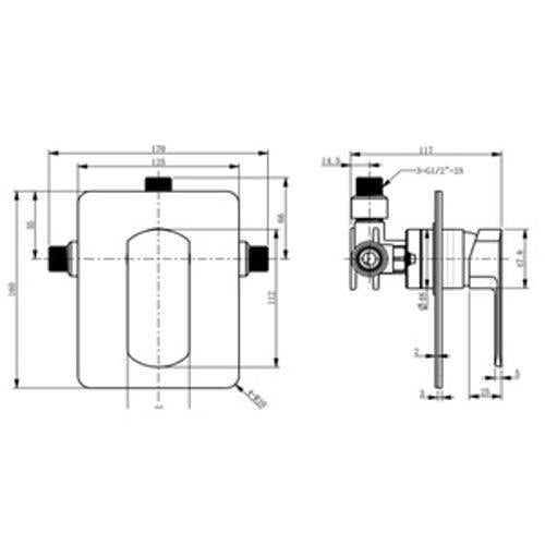 ION Shower Mixer Chrome 44270.02 - Elementi