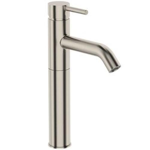 Uno Extended Height Basin Mixer Curved Spout Brushed Nickel 43952.04 - Elementi