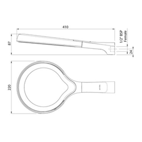 Aio Shower Aurajet Overhead Drencher Chrome AOOSCP - Methven
