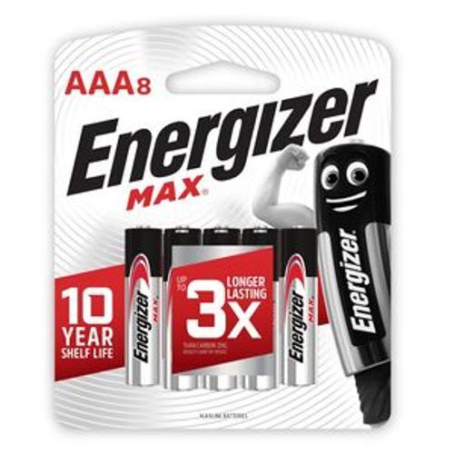 Max Alkaline Battery AAA 1.5V 8 Pack - Energizer