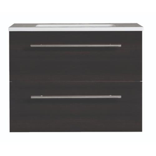 Brighton Wall Hung Vanity 2 Drawer - Raymor 750mm Black Walnut