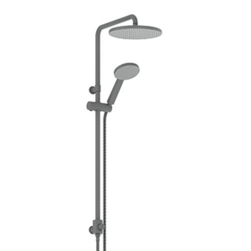 Glide RainBoost Twin Rail Shower Gunmetal 182909 - Greens