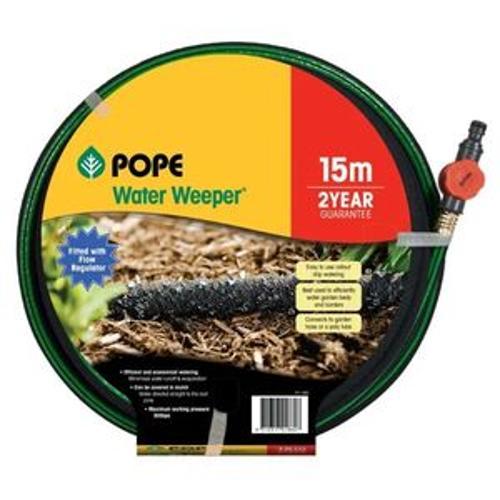 Water Weeper With Flow Regulator With Recycled Rubber Weeping Hose - Pope 15m