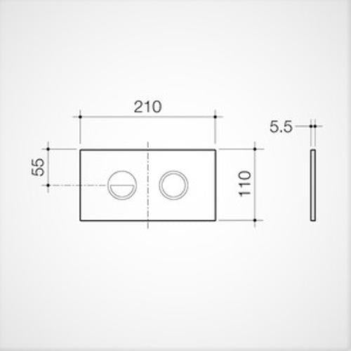 Invisi Series II Round Dual Flush Plate & Buttons Chrome - Caroma