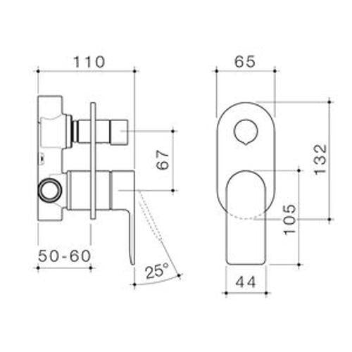 Urbane II Bath/Shower Mixer With Diverter Round Cover Plate Gunmetal 99656GM