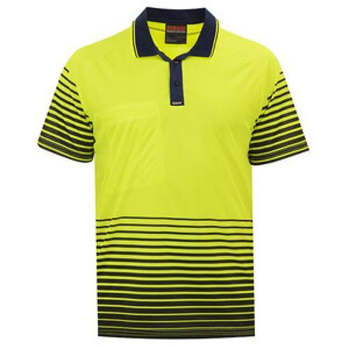 Polo Day Only Lightweight 150GSM Polyester Stripe Yellow/Navy 8XL 231051Y-8XL