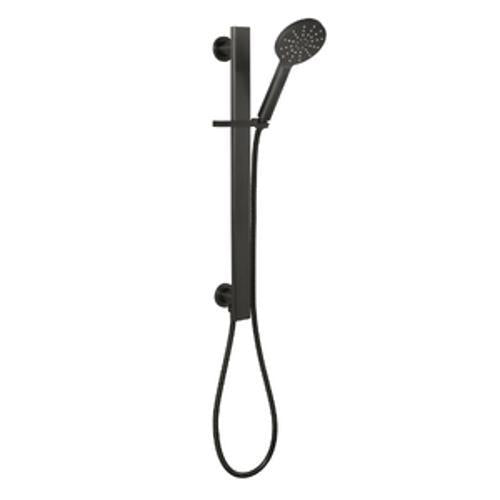 Prestigio Multi Spray Handshower Set Built-In Elbow Round Head Gun Metal