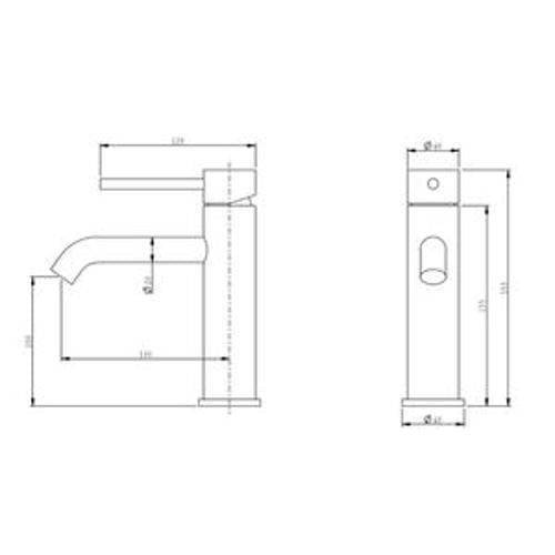 Standard Height Basin Mixer Chrome - Pioneer