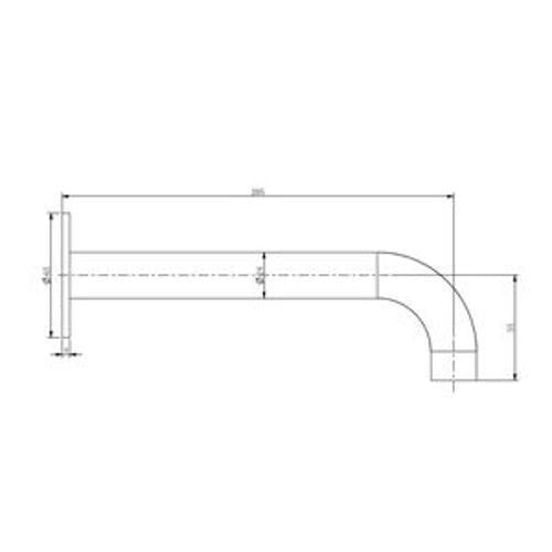 Wall Mounted Bath Spout Gunmetal - Pioneer