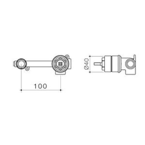 Universal Basin/Bath Mixer In Wall Body Brass Leadfree - Caroma